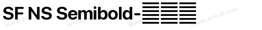 SF NS Semibold字体转换